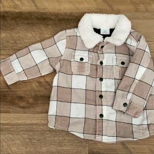 Snap up, warm flannel style jacket